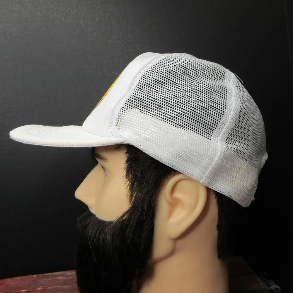 Vintage Bass Pro Shops National Headquarters Trucker Hat Cap White Mesh